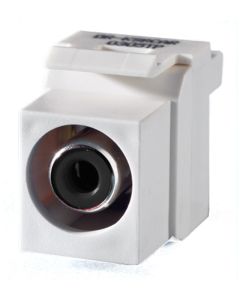 On-Q® Keystone RCA to RCA (Black Insulator), White