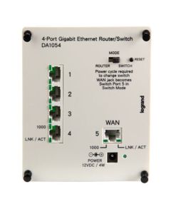 4-Port Gigabit Router/Switch, White