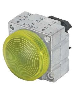 22mm Siemens Pilot Light Head Front Mount, Yellow