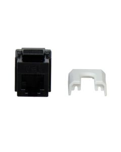 On-Q® Quick Connect RJ25 6-Position, 6-Conductor Telephone Keystone Insert, Black, 10/Pack