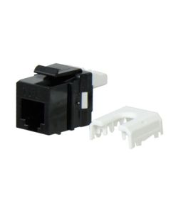 On-Q® Quick Connect RJ25 6-Position, 6-Conductor Telephone Keystone Insert, Black
