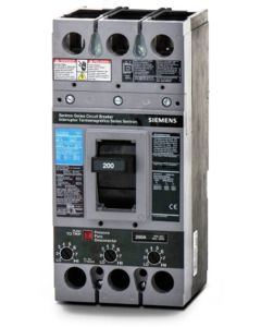 200Amp 600V 3-Pole Siemens Type FXD6-A Non-Interchangeable Trip Assembled Circuit Breaker – Without Lugs