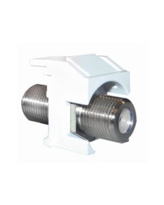 On-Q® Recessed Nickel Self-Terminating F-Connector, White, 10/Pack