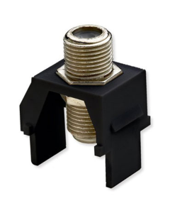On-Q® Non-Recessed Nickel F-Connector, Black, 10/Pack