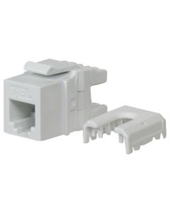On-Q® Quick Connect RJ25 6-Position, 6-Conductor Telephone Keystone Insert, White, 10/Pack