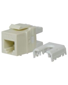 On-Q® Quick Connect RJ25 6-Position, 6-Conductor Telephone Keystone Insert, Light Almond, 10/Pack