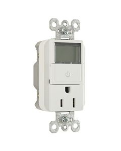 15Amp 125V Pass & Seymour® Heavy-Duty Spec Grade Plug Load Timer Receptacle, White