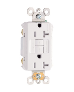 20Amp 125V Spec-Grade Tamper-Resistant Self-Test Duplex GFCI, White