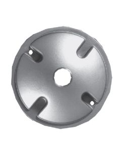 One 1/2" Openings Keene Round Cover for 4" Boxes, Aluminum