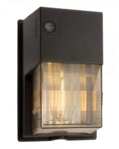 70W 120V Keene Fixture Wallcube High Pressure Sodium w/ Lamp and Photo Cell, Bronze
