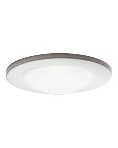 3-3/4" Lytecaster® Low Voltage MR16 Reflector Trim, White Frosted Glass/White Flange
