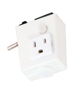 Lytespan® Track Convenience Outlet, White
