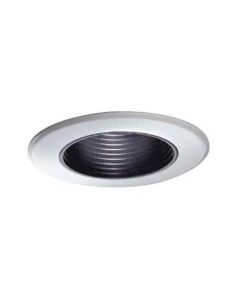 3-3/4" Lytepoints Adjustable Baffle Reflector Trim, Matte Black / White Flange
