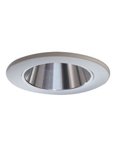 3-3/4" LytePoints Basic Cone Reflector Trim, Chrome / White Flange