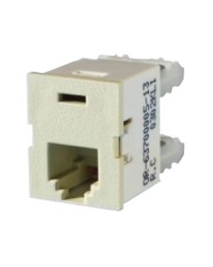 110 USOC Cloud Legrand Module Trackjack RJ25C 6P6C, White