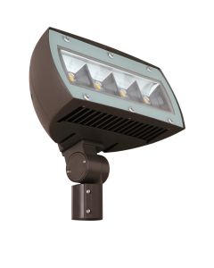 105W 120-277V 4000K LytePro LED Large Floodlight, Textured Dark Bronze