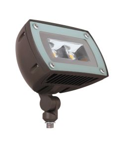 40W 120-277V 4000K LytePro LED Small Floodlight, Textured Dark Bronze