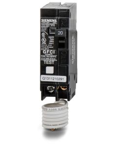 20Amp 120V 10kA 1-Pole Siemens Type Q GFCI Breaker