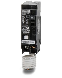 15A 120V 10kA 1-Pole Siemens Type Q GFCI Breaker
