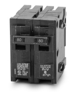 80Amp 120V/240V 10kA 2-Pole Siemens Type QP Plug-In Circuit Breaker