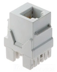 3 Jack RJ25 Pass & Seymour Keystone Wired Jack, White