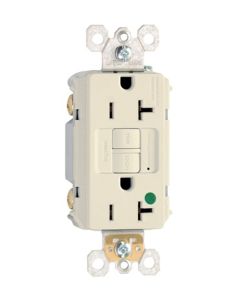 20Amp 125V Pass & Seymour® Hospital-Grade Self-Test Duplex GFCI, Light Almond
