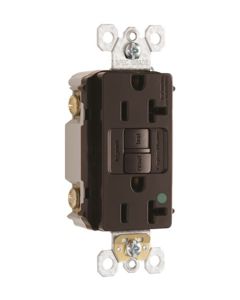 20Amp 125V Pass & Seymour® Spec-Grade Self-Test Duplex GFCI, Brown