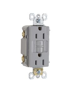 20Amp 125V Pass & Seymour® Hospital-Grade Tamper-Resistant Self-Test Duplex GFCI, Gray