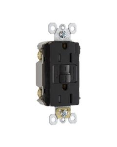 20Amp 125V Pass & Seymour® Hospital-Grade Tamper-Resistant Self-Test Duplex GFCI, Black