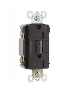 20Amp 125V Pass & Seymour® Hospital-Grade Tamper-Resistant Self-Test Duplex GFCI, Brown