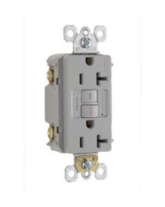 20Amp 125V Pass & Seymour® Spec-Grade Tamper-Resistant Self-Test Duplex GFCI, Gray