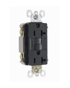 20Amp 125V Pass & Seymour® Spec-Grade Tamper-Resistant Self-Test Duplex GFCI, Black