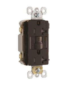 20Amp 125V Pass & Seymour® Spec-Grade Tamper-Resistant Self-Test Duplex GFCI, Brown