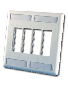 12-Port Double-Gang Ortronics TracJack Faceplate, White