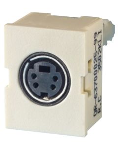 Legrand Ortronics® TracJack Module, Mini Din, SVHS, 110 Termination, Wiremold Ivory