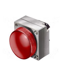 22mm Siemens Indicator Light Pilot Smooth Metallic Round Lens, Red