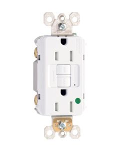 15Amp 125V Pass & Seymour® Hospital-Grade Tamper-Resistant Self-Test Duplex GFCI, White
