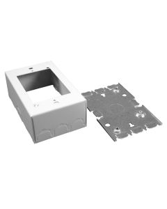 4-3/4x4-3/4x1-3/4" Two-Gang Legrand Wiremold® 500/700 Switch & Receptacle Box Fitting, Ivory