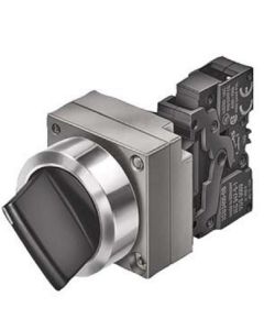 1no 1nc 22mm Siemens Switch Selector Complete, Black