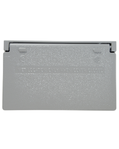 1 Gang Legrand Pass & Seymour® Cast Weatherproof Cover Decorator or GFCI Horizontal, Gray