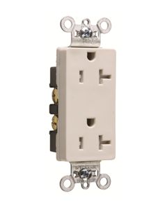 20Amp 125V Legrand® Pass & Seymour® Tamper-Resistant Decorator Spec Grade Receptacle, Light Almond