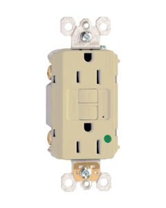 15Amp 125V Legrand® Pass & Seymour® Hospital-Grade Self-Test Duplex GFCI, Light Almond
