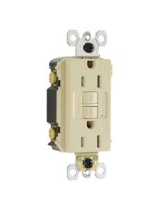 15Amp 125V Legrand® Pass & Seymour® Trademaster®/Spec-Grade Weather-Resistant Self-Test Duplex GFCI, Ivory