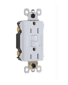 15Amp 125V Legrand® Pass & Seymour® Trademaster®/Spec-Grade Weather-Resistant Self-Test Duplex GFCI, White