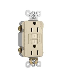 15Amp 125V Legrand® Pass & Seymour® Trademaster®/Spec-Grade Tamper-Resistant Self-Test Duplex GFCI, Light Almond