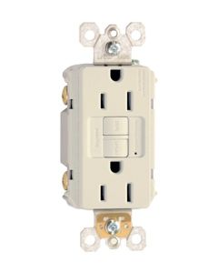 15Amp 125V Legrand® Pass & Seymour® Trademaster®/Spec-Grade Self-Test Duplex GFCI, Light Almond