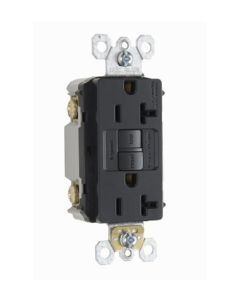 20Amp 125V Legrand® Pass & Seymour® Spec-Grade Weather-Resistant Self-Test Duplex GFCI, Black