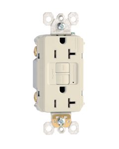 20Amp 125V Legrand® Pass & Seymour® Spec-Grade Self-Test Duplex GFCI, Light Almond