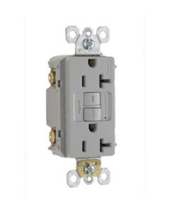 125V 20Amp Legrand® Pass & Seymour® Spec-Grade Self-Test Duplex GFCI, Gray