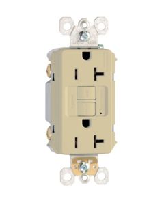 125V 20Amp Legrand® Pass & Seymour Spec-Grade Self-Test Duplex GFCI, Ivory